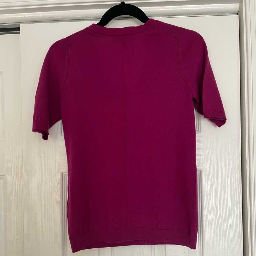 Banana Republic Raspberry V-Neck Sweater - Picture 2 of 3